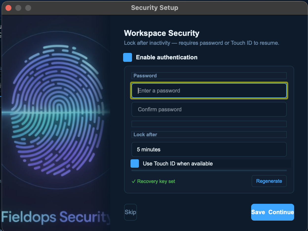 FieldOps Security Setup